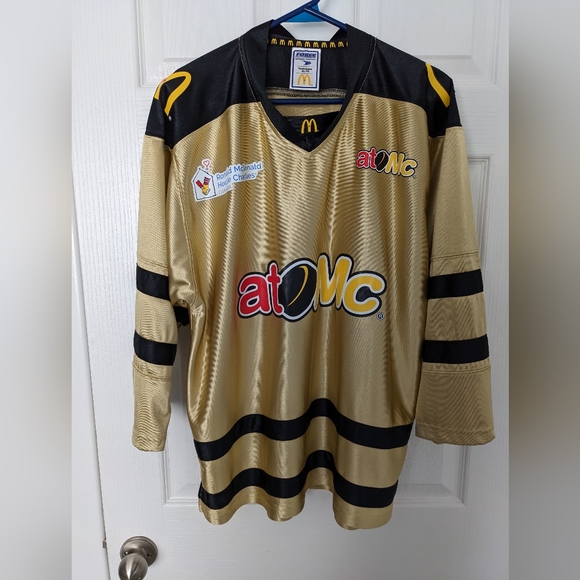 McDONALDS ATOMIC GOLD ICE HOCKEY JERSEY SIZE YOUTH XL RMHC - Picture 3 of 7